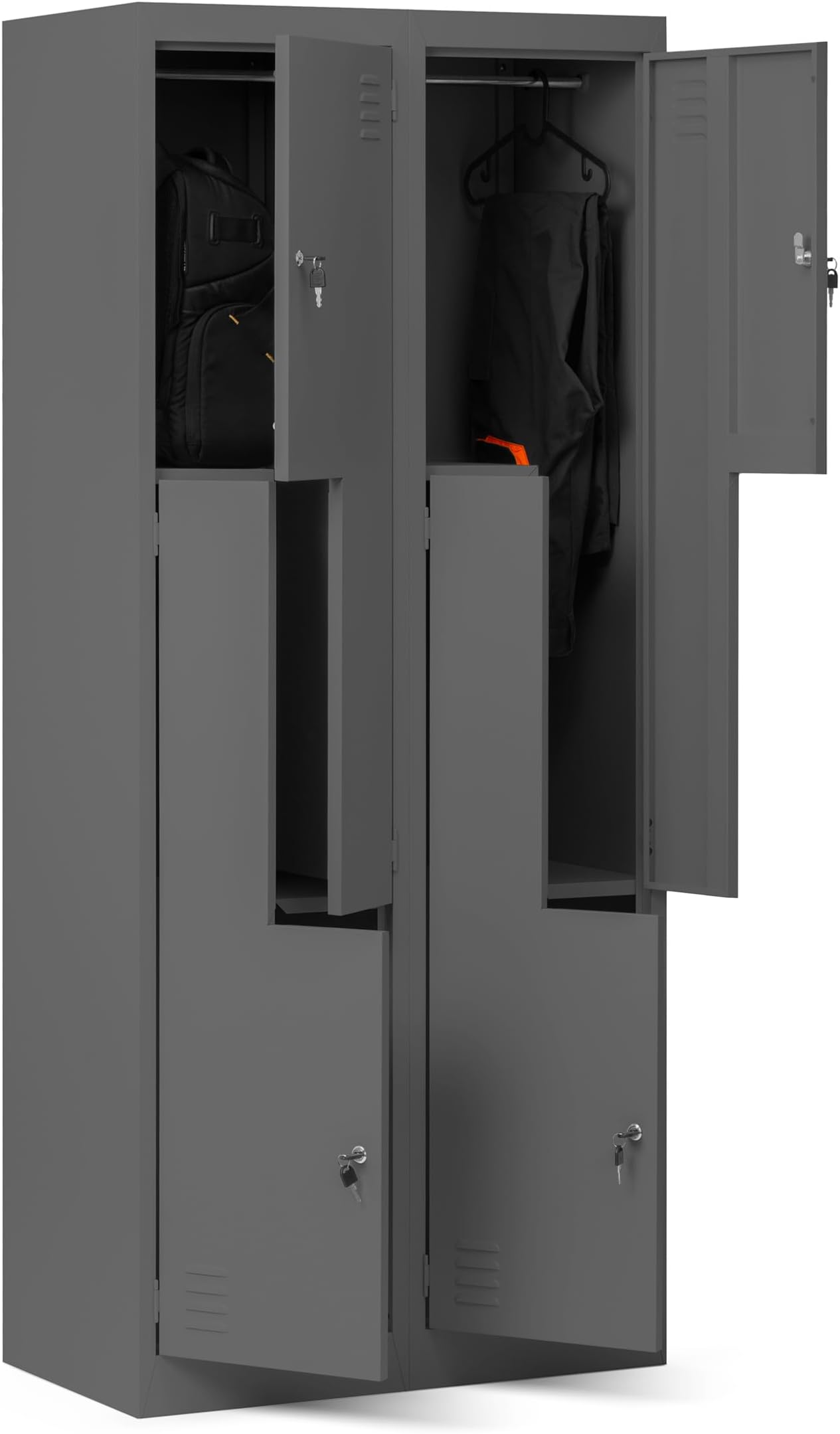 Schrank & Stuhl Spind – Metallspind mit 4 x 2 Abteilen in 195 x 117 x ...