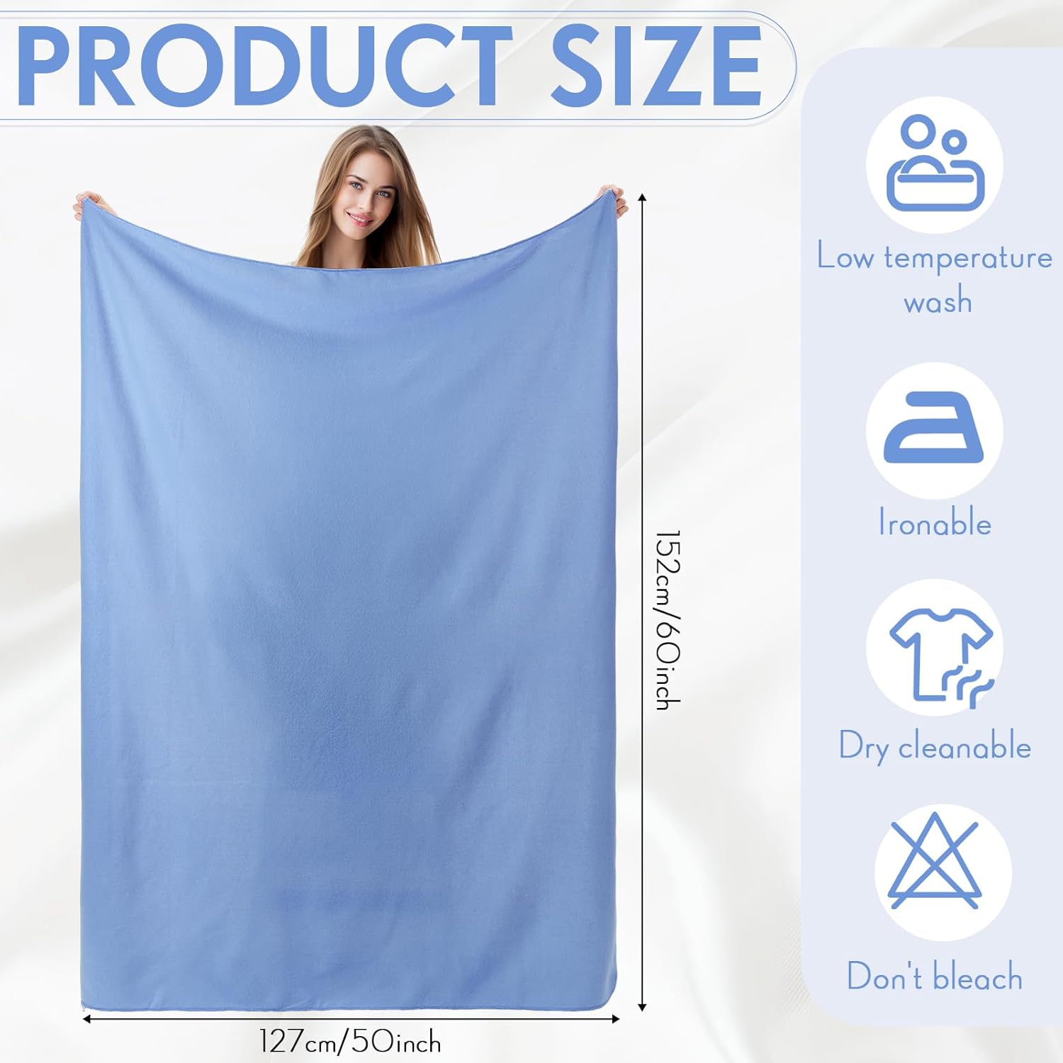 Shimeyao 24 Packs Fleece Throw Blanket Soft Warm Lightweight Fleece Blanket Cozy Throw Bulk for Home Bed Couch Sofa Office Wedding Gifts Suitable for Seasons, 50 x 60 Inches(Clear Blue) - Image 4