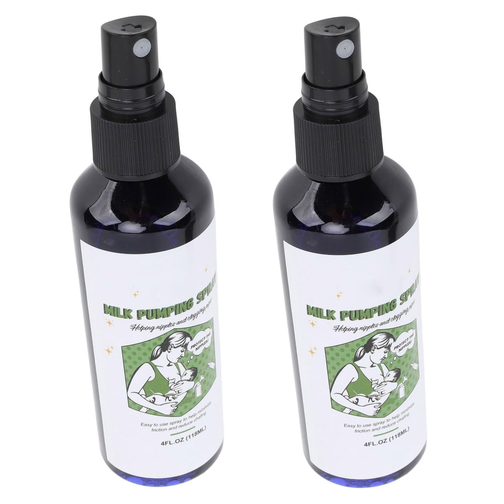 Spray per Estrazione del Seno, 2 Pezzi 118 Ml Spray per Estrazione del Latte Idratante Che Sblocca i Capezzoli Spray Lubrificante per Pompa per L'allattamento Al Seno