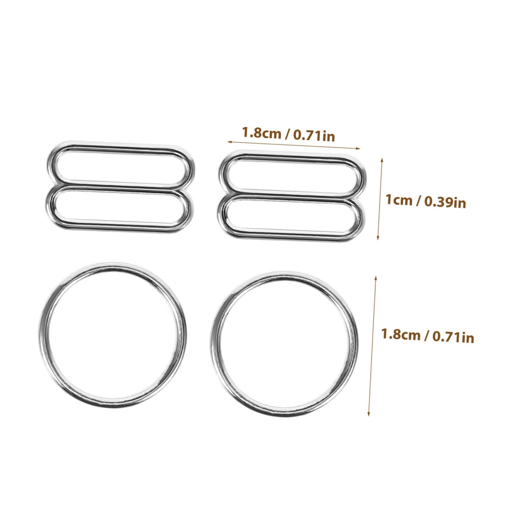 Healeved Diy Bra Straps Buckles Bra Straps Clips Replacement Versatile Metal Buckle Extender for Lingerie