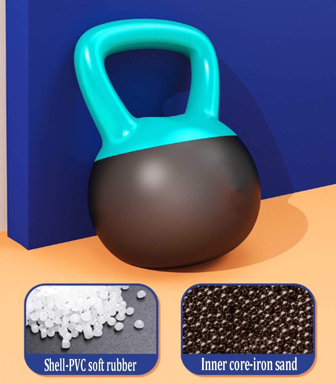 Kettlebell Color Morbido Fitness Kettlebell, Cross Training Forza Muscolare Peso Allenamento per Uomo E Donna, 8kg / 12 kg / 16 kg