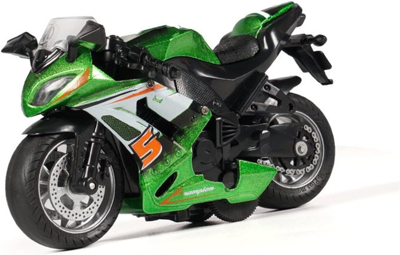 HTASFCI Motorcycle Model Q Version of The Motorbike Model Modern Vehicle Ornaments Photography Decoration Gift Car Fan Hobby Collection Souvenirs Green(Green)