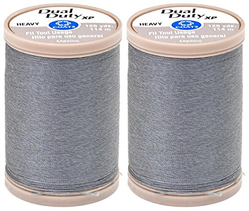 2-Pack - COATS & CLARK Dual Duty XP Heavy Thread, 125-Yard, Slate
