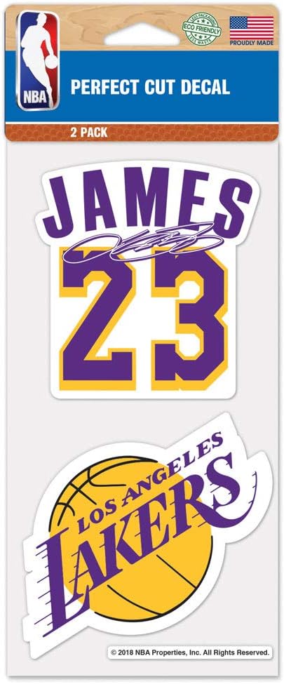 Cleveland Cavaliers S1jb Original NBA Los Angeles Lakers Lebron James Sticker Set 10 x 10 cm