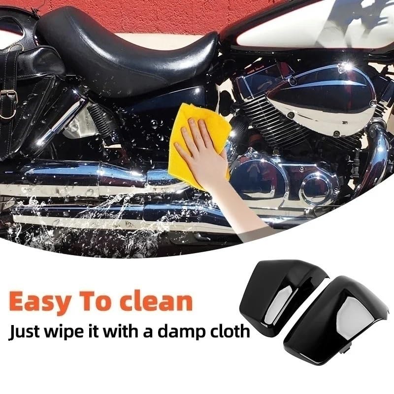 Cubierta lateral de batería para moto Shadow VT 400 reemplazo de tapas protectoras dañadas 4