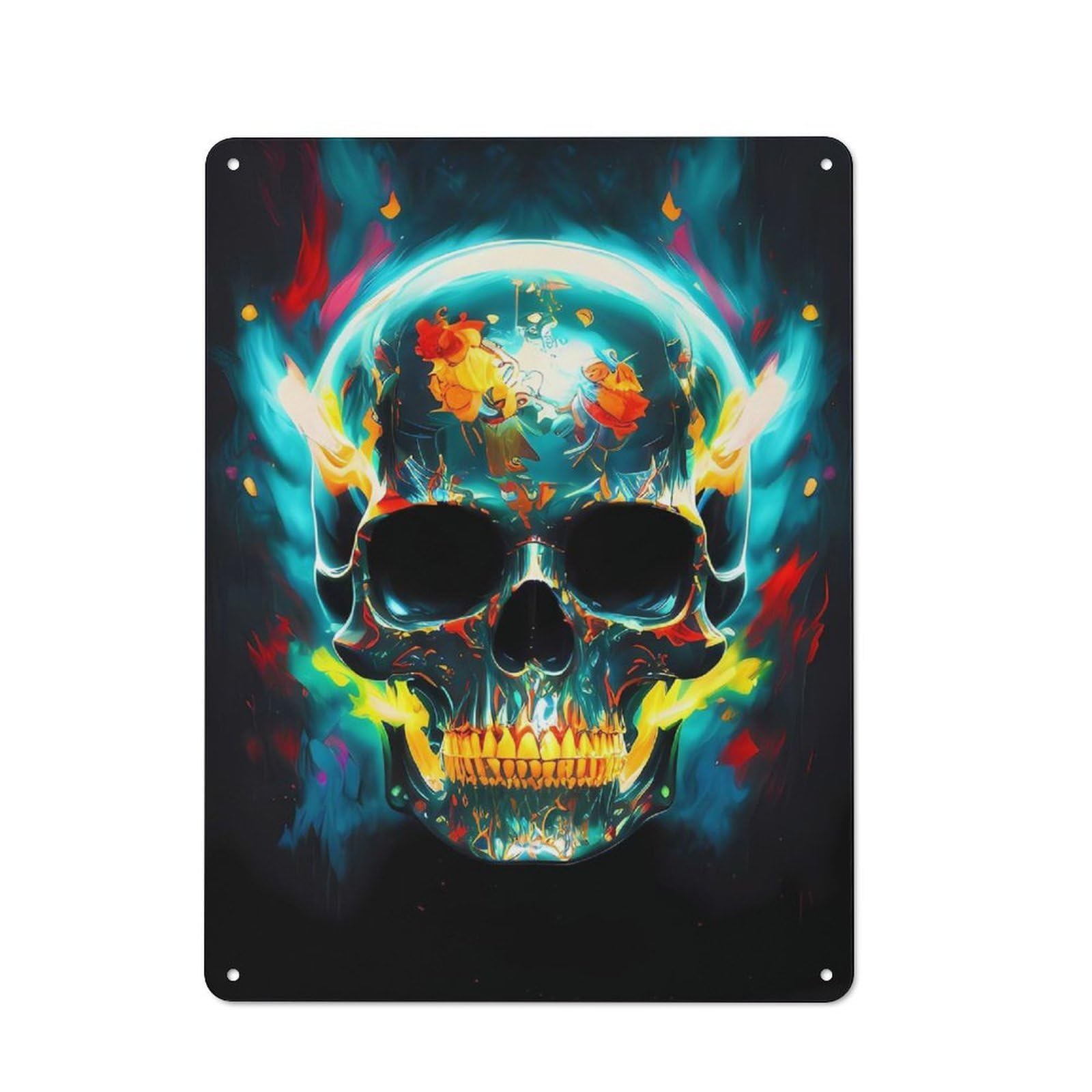 Junmoney Spooky Vintage Tin Sign 40X30cm With For Guest Room Or Hallway, For Vintage Wall Decor Fans, For Themed Room Decoration