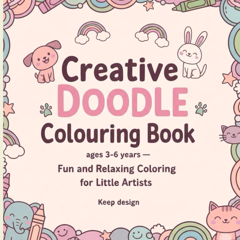 Creative Doodle Colouring Book: Fund and Relaxing Coloring for Little Artists