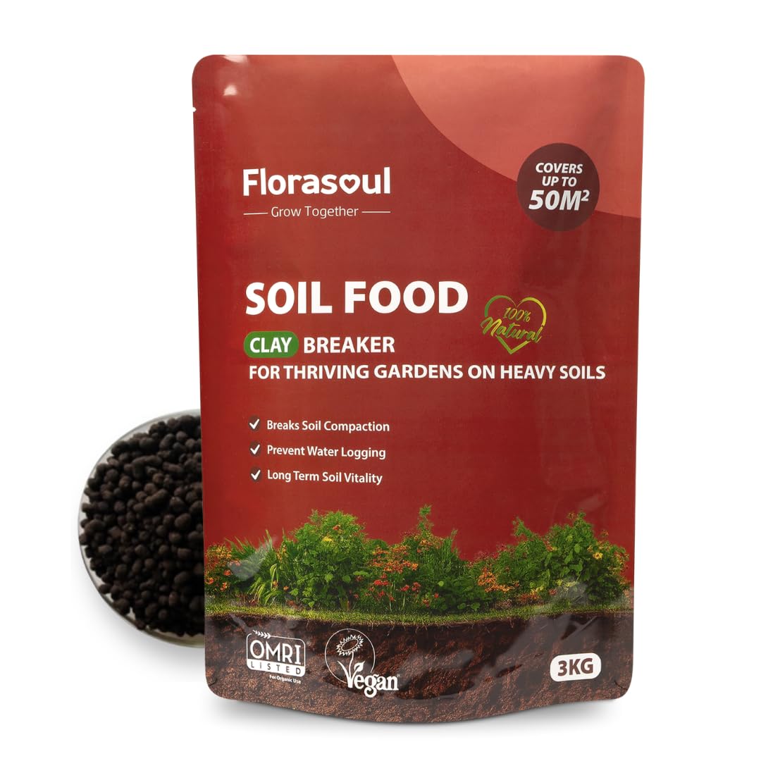 Amendement Sol Argileux 3 kg, acides humiques Bio, améliore Drainage et aération, réduit l'eau stagnante, jusqu'à 50 m²