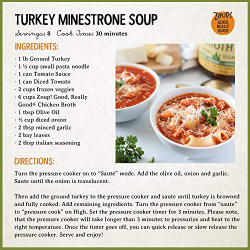 Chicken Bone Broth by Zoup! Keto-Friendly, Gluten Free, Non-GMO - Great for Stock, Bouillon, Soup Base or in Gravy - 1-Pack (32 oz)
