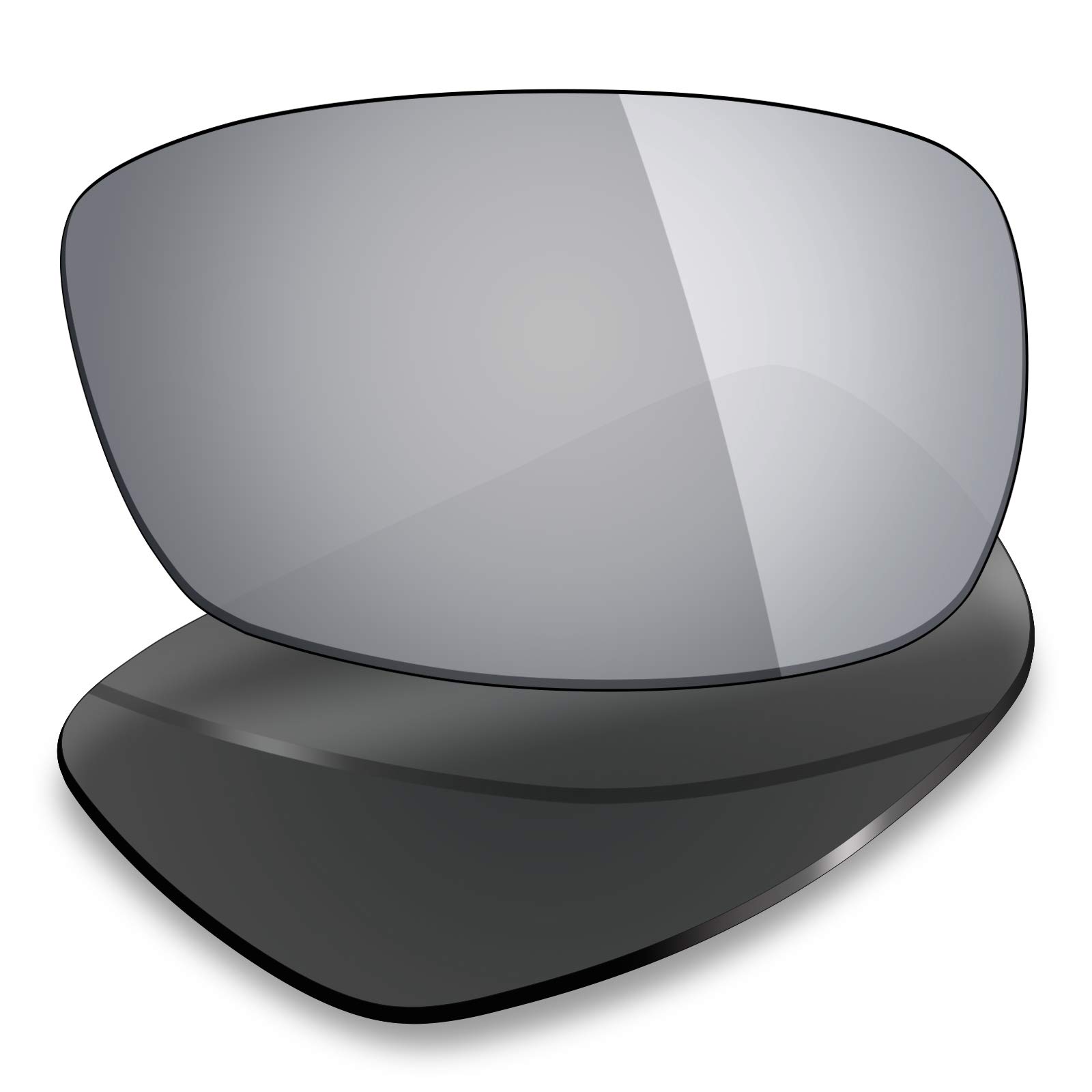 Mryok Men's Polarized - Silver Titanium Polarized Replacet Lenses For Oakley Crosshair 2.0 Oo4044-64Mm - Silver Titanium