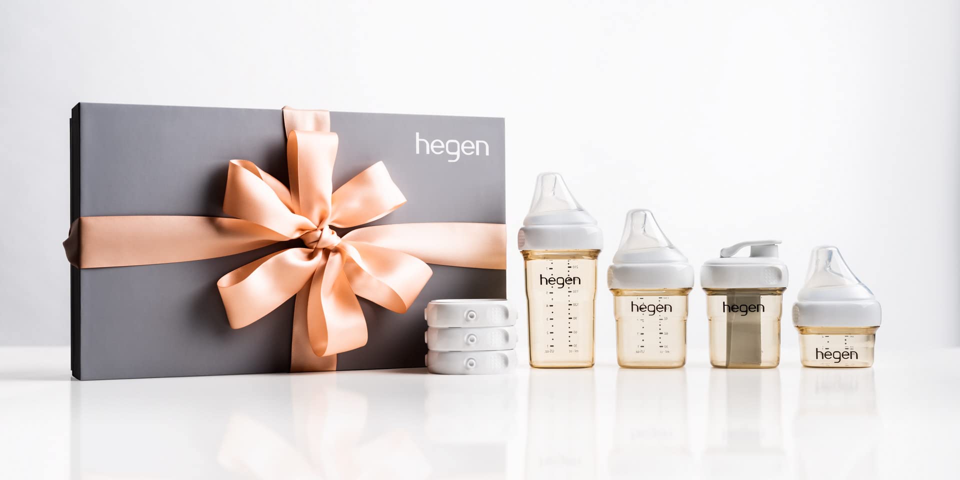 Hegen PCTO Essentials Baby Bottle Starter Kit | Feeding Kits with BPA Free, Leakproof, Lightweight, Premium Plastic, Twist-to-Open, Press-to-Close Design, Easy-to-Sip, Easy-to-Clean