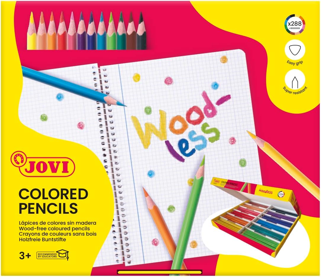 Jovi_Woodless Colored Pencils Pack of 12 Assorted Colours (734/288)