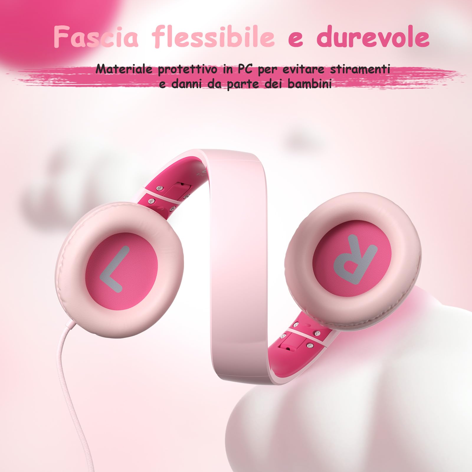Cuffie Per Bambini Con Limitatore Volume 85dB - Cablate Con Microfono, Pieghevoli - Foto 7