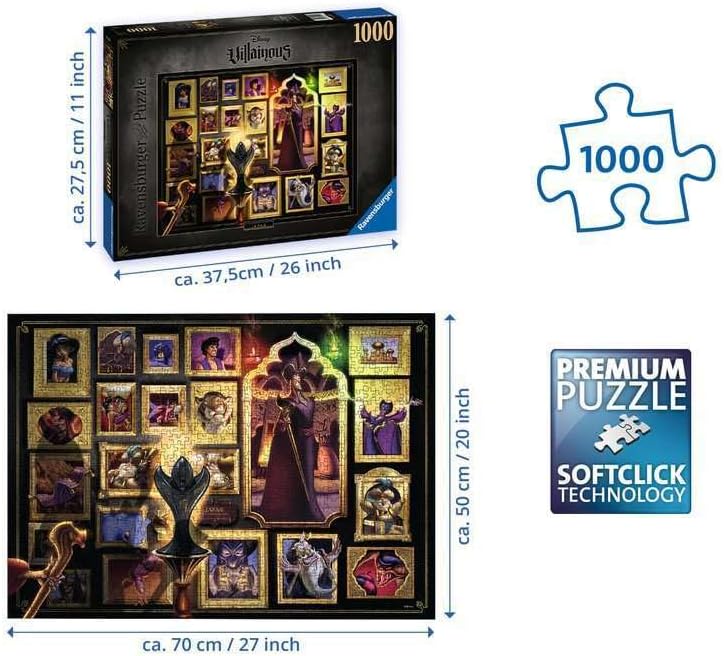 Ravensburger Disney Villainous Jafar 1000 Piece Jigsaw Puzzle for Adults – Every Piece is Unique, Softclick Technology Means Pieces Fit Together Perfectly, Multicoloured (15023)