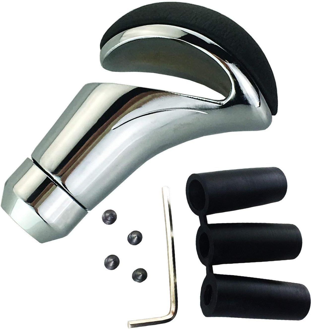 JMD GLOBAL SALES -Universal Car Shifter Knob Manual Automatic Transmission Aluminium Alloy Knobs Shift Gear Stick Leather Head