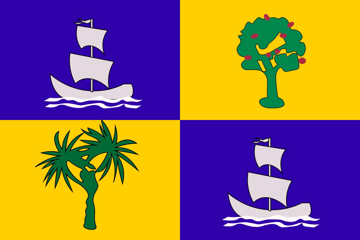 Drapeau d'Antsohihy grand format province de Madagascar pavillon de l'ancienne région