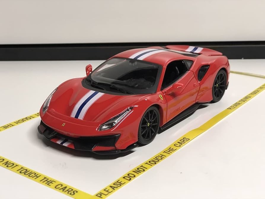 フェラーリ　pista 488 メタリックシルバー　ミニカー フェラーリ pista 488 メタリックシルバー ミニカー Ferrari