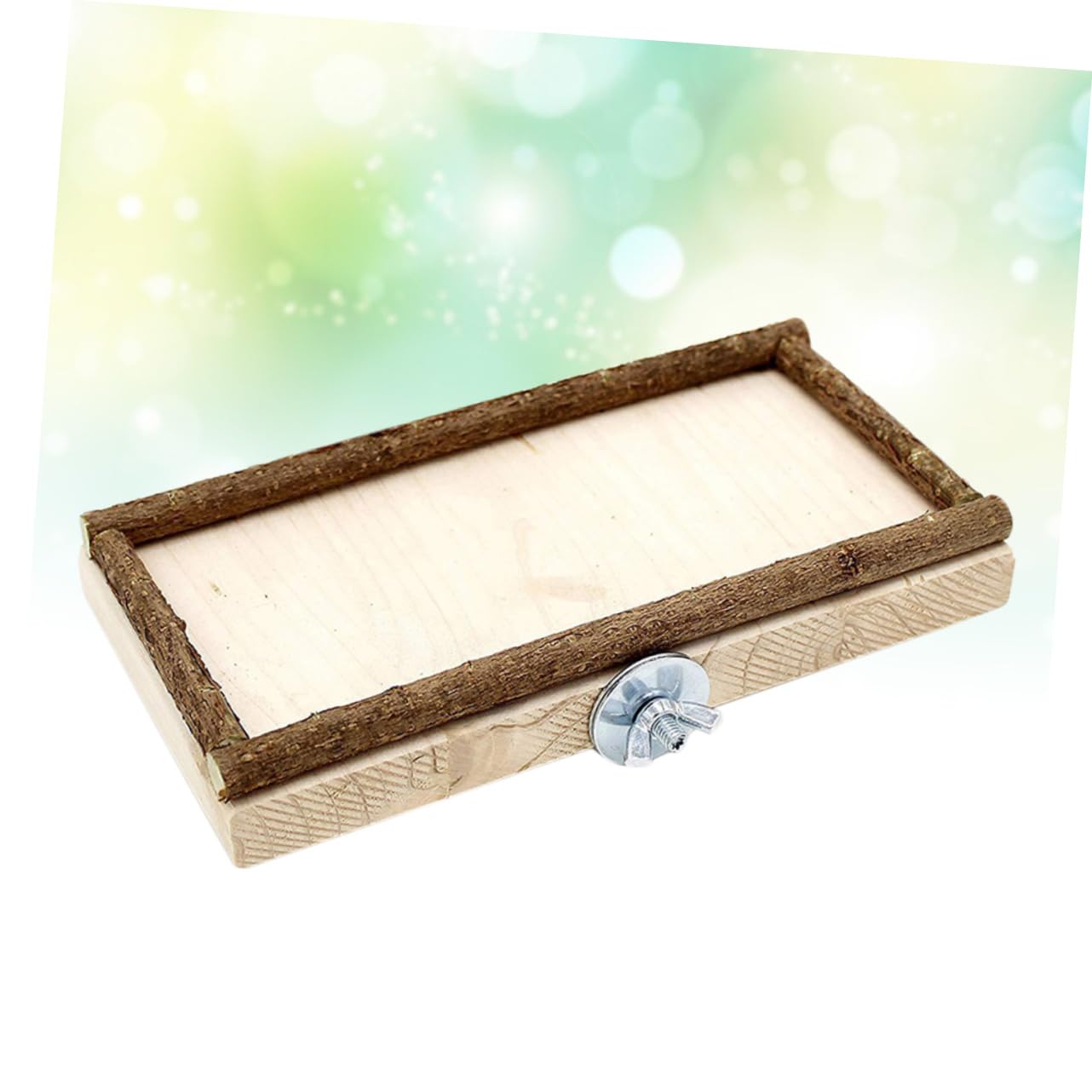 Beavorty 3 Pezzi 10x15 Cm Tavolo Da Gioco in Legno Per Pappagalli E Mangiatoia Per Esercizi Per Uccelli