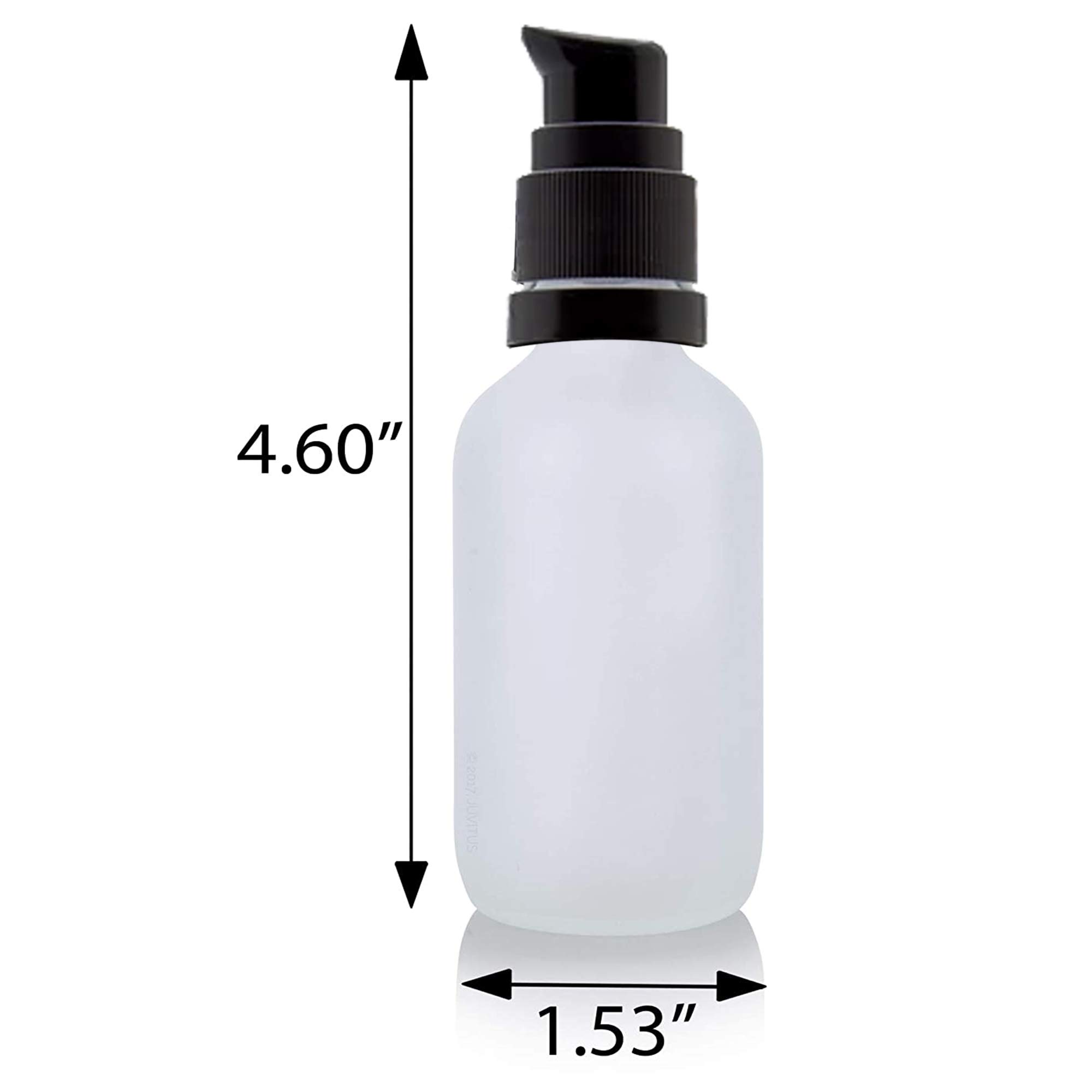 Devinez Multipurpose Frosted Round Glass Bottle, 30 ml with Lotion Pump & Cap (Pack of 6), for Beauty, Essential Oils, Blends, Skin Care, Travel, Toners, Cosmetic & DIY 3