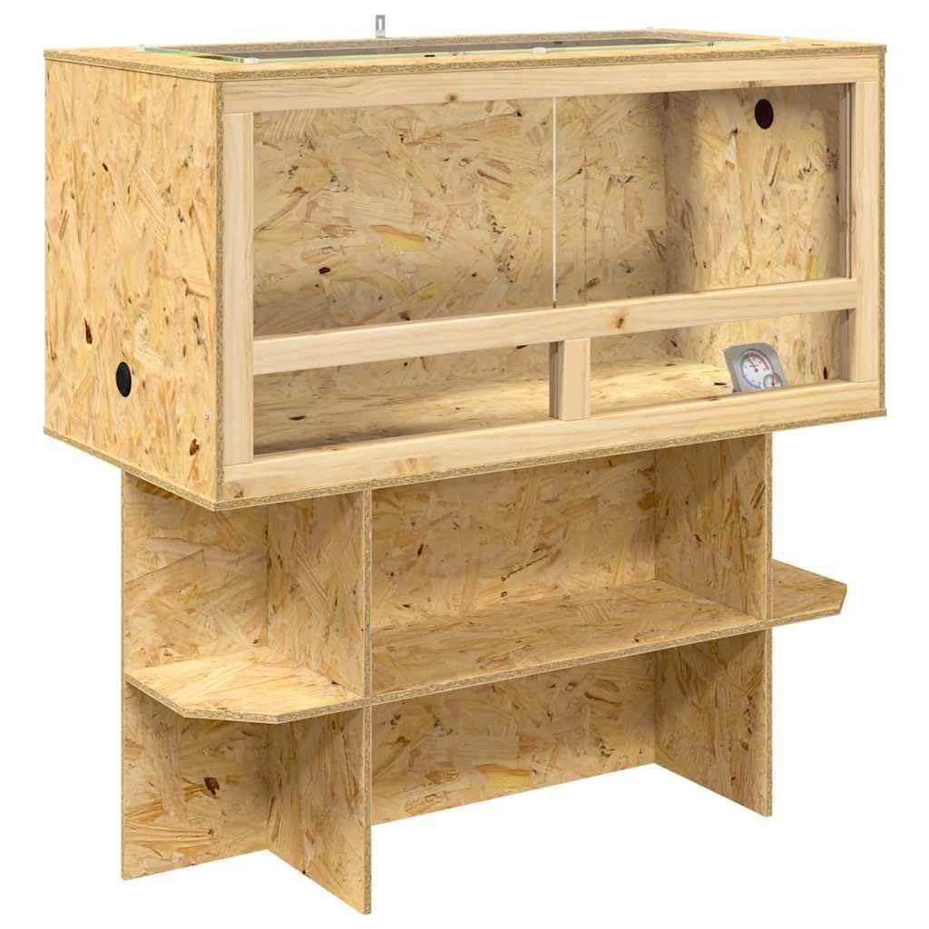 Terrarium Braun 100x50x100 cm OSB Indoor | Terrarien, Reptil Fütterungsbox für Reptilien, Schlangen, Schildkröten, Amphibien