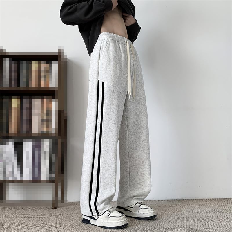 Side Stripe Casual Sweatpants Unisex Wide Leg Sport Joggers Urban Style4