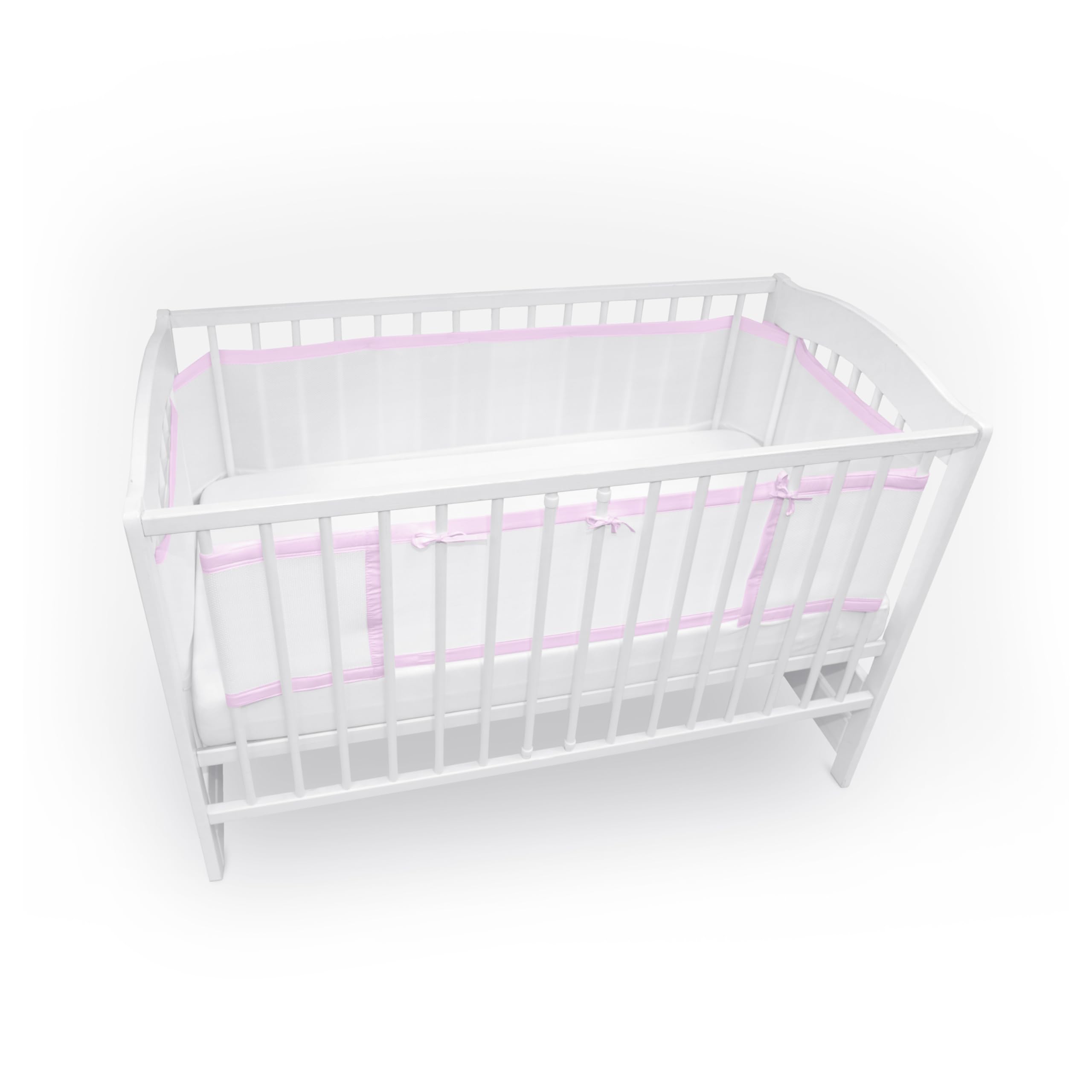 Babymam Cot Mesh Liner 2 parts Breathable Comfort Pink