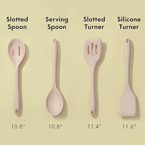 Miniatura 7 de Juego de utensilios de cocina de silicona de platino no tóxico 4 piezas - Ziruma