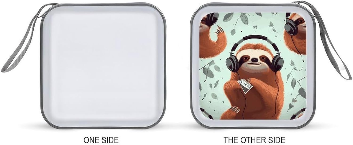 Funny Cute Animal Sloth Music CD Case CD Storage Box DVD Sleeves