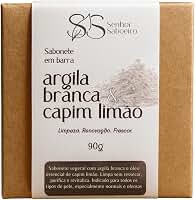 Sabonete de Argila Branca Natural Senhor Saboeiro Reduz Manchas Clareador Facial Hidratante 90g