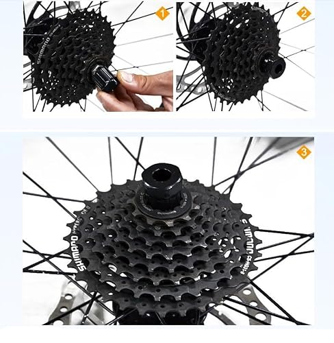 Swpato 6Pcs Bike Cassette Lockring & Freewheel Remover Tool Set - Essential Bicycle Shop Tools for Bike Repairing and Maintenance on Mountain Bikes