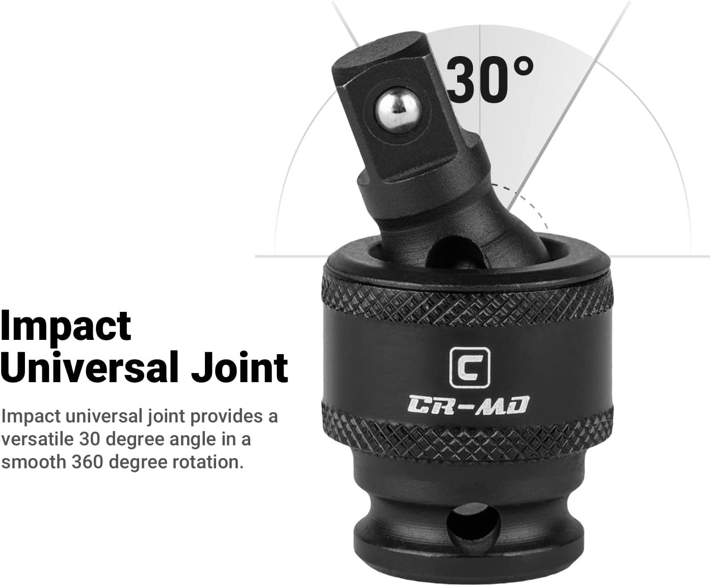 Capri Tools 1/2-Inch Drive Deep Impact Socket Set with Adapters and Extensions, Chrome Molybdenum, Master Set Metric and SAE, Manganese Phosphate, 63-Piece