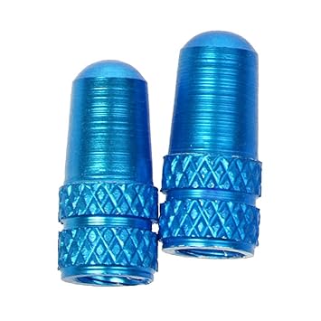 Mohit Enterprises 2pcs Cycling MTB Bike Aluminum Alloy Presta Valve Cap Dust Cover Light Blue (54012370JEL)