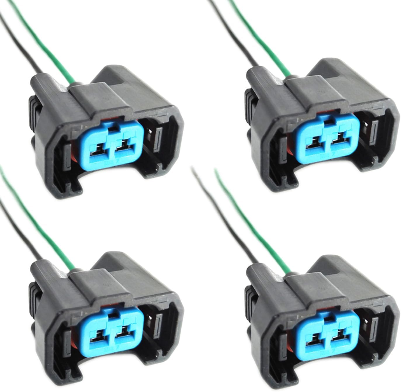 4PCS Fuel Injectors Harness Connector Plug ‎06164-PCA-000 06164-PCC-000 Fits For Suzuki GSXR 600 750 1000 Hayabusa GSX1300 15710-24F00 FJ799