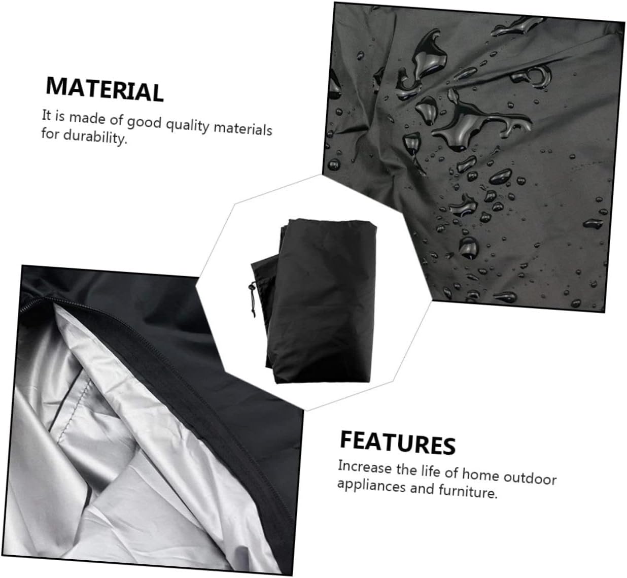 YARNOW Waterproof Outdoor Heater Cover Zippered Patio Heater Protection for Rain Dust and Sun Sturdy 210D Oxford Fabric