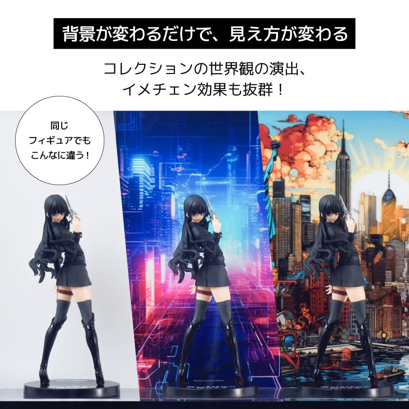 ディスプレイケース（背景シート付） Amazon.co.jp: Wall.it フィギュア ディスプレイケース A4専用 背面