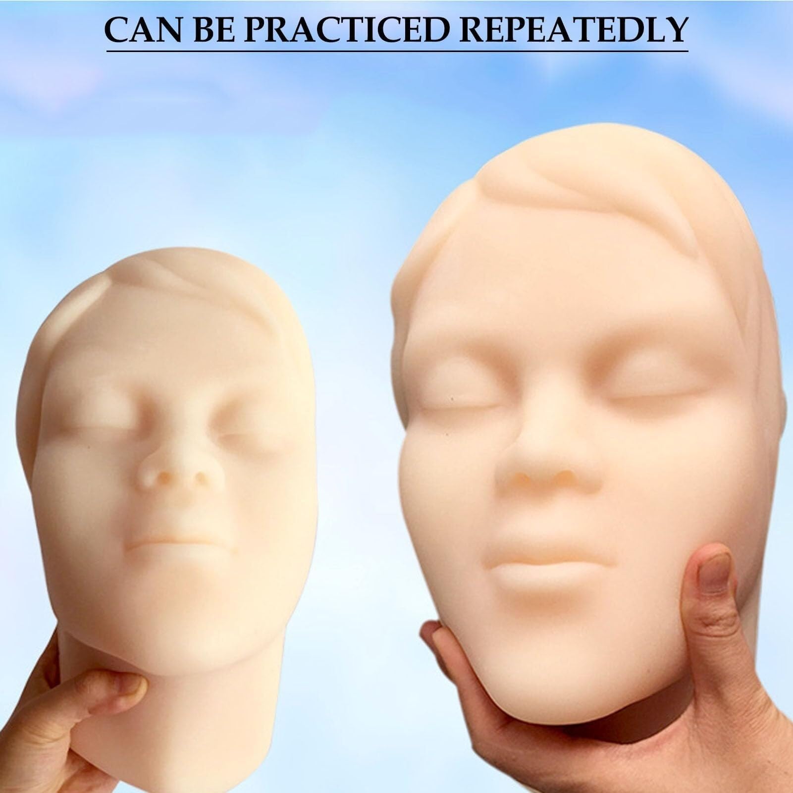 Human face Skeleton Facial Skin Practice Model, Injection Training Model face Model, Micro Plastic Surgery Teaching Head Model, Medical Students, Beauticians, Internship Training(Female)