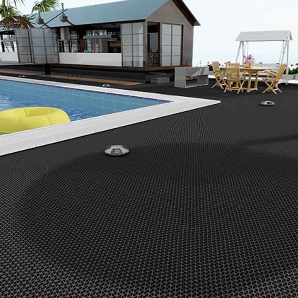 PVC Drainage Floor Mat Non-Slip Commercial Wet Area Mat for Outdoor and Indoor Restaurant Kitchen Bar Swimming Pool Splash Matting Water Drain Flooring Mat (Black, 4FTX10FT) — Amazon image 8