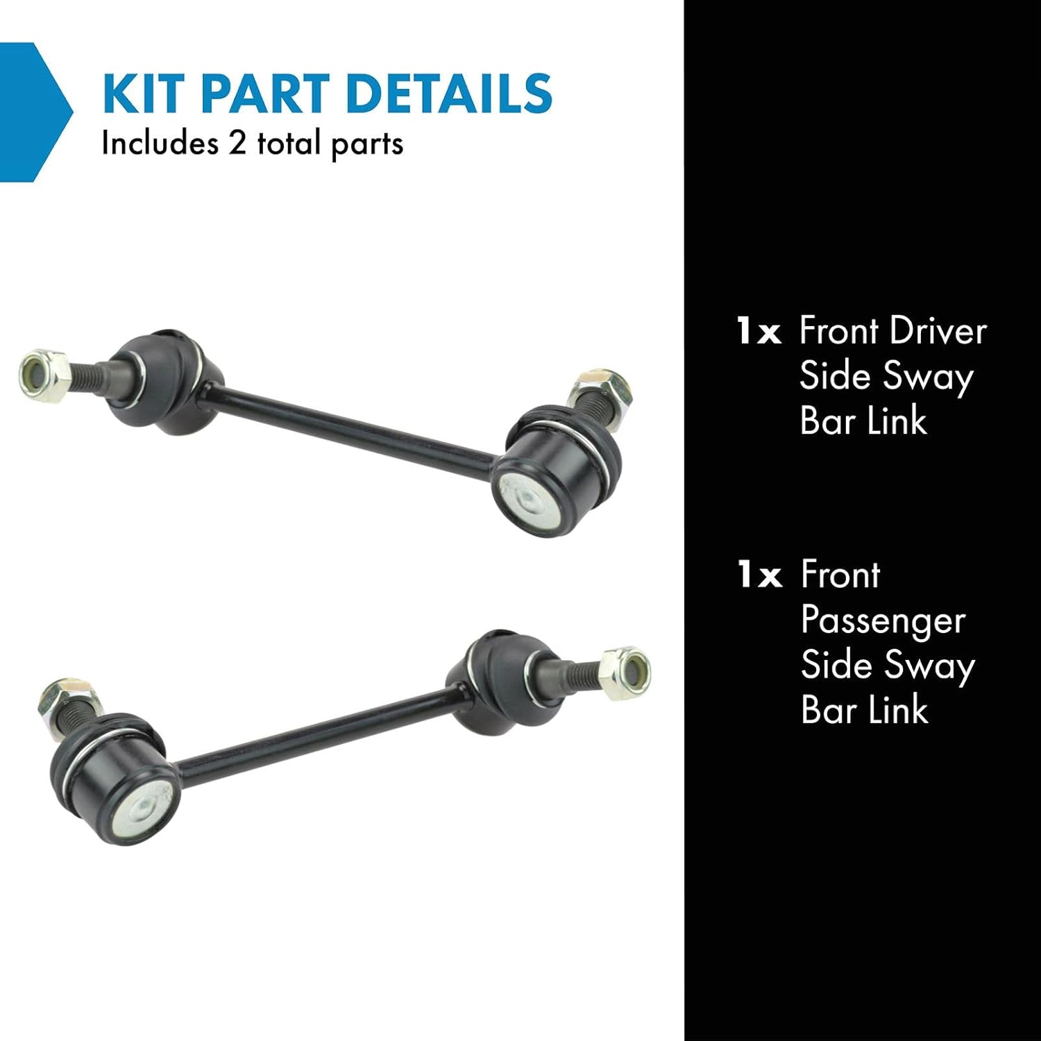 TRQ Stabilizer Sway Bar Link Front Pair Set of 2 for MB W140 300 400 500 600 CL S