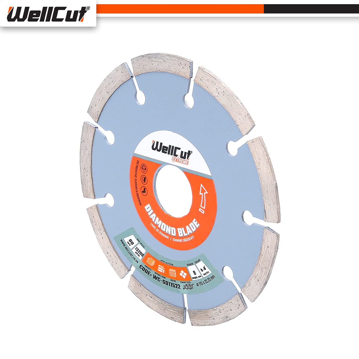 WELLCUT WC-SD11522 diamentowe ostrze ekstremalne 115 mm x 22,23 mm otwór