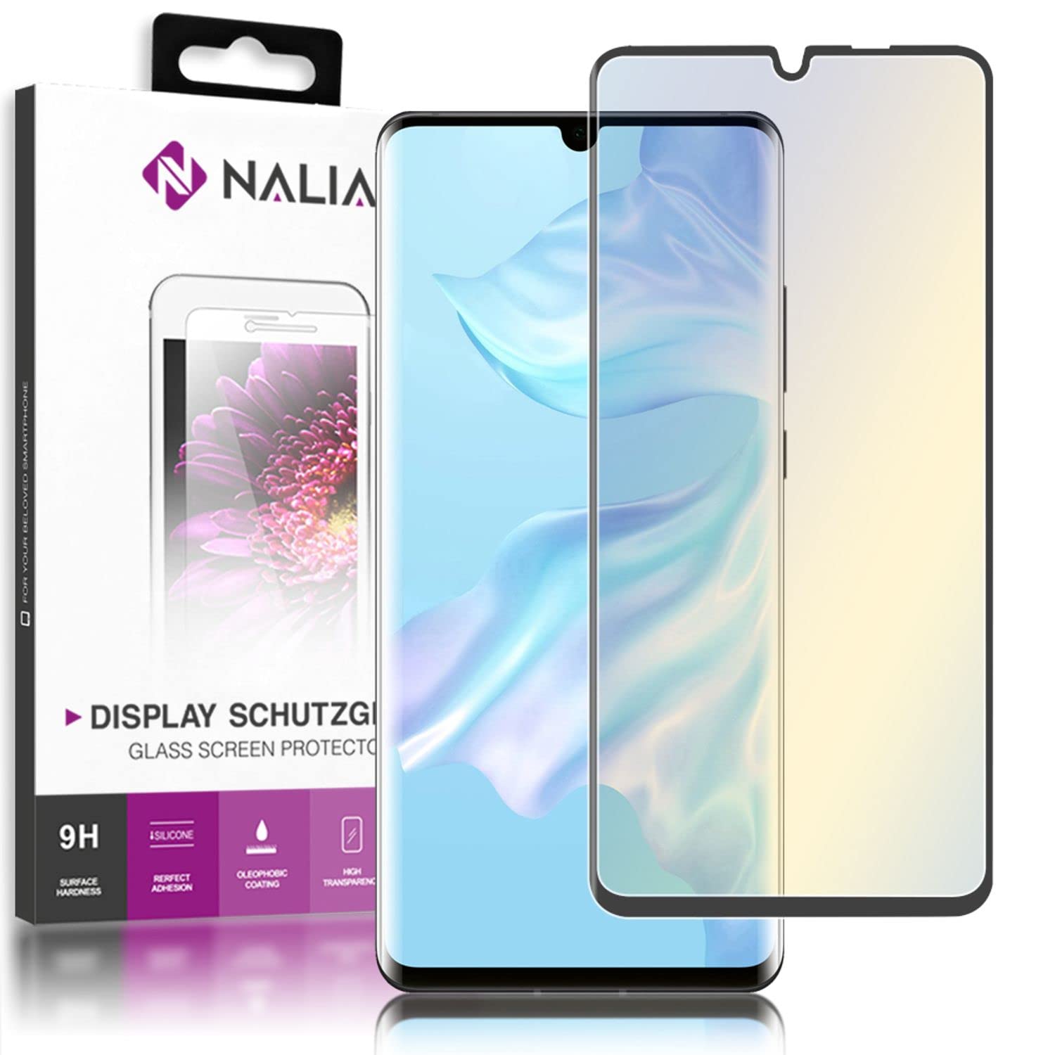 NALIA Vetro Temperato 9H Per Huawei P Smart 2019, Pellicola Protettiva Trasparente Con Bordi Arrotondati, Anti-impronta - 3