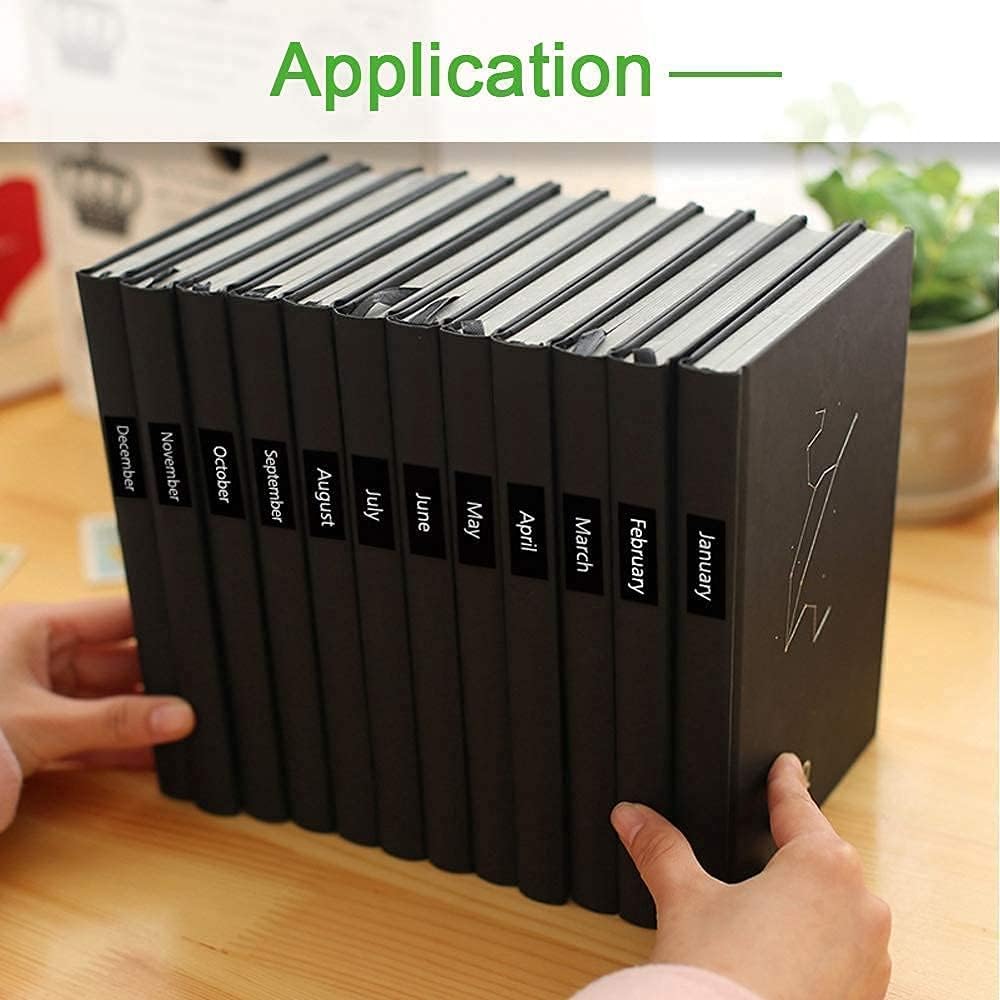 Compatible Label Tape Replacement for Brother Ptouch TZe-131 Black on Clear Label Tapes with Replacement TZe-335 White on Black Label Tape, 9-Pack