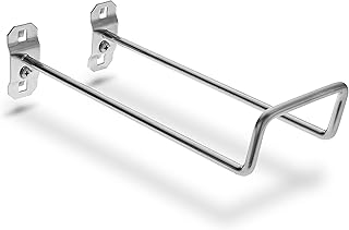 Triton Products 56828 LocHook 8-Inch 30 Degree Bend 2-3/4-Inch I.D. Zinc Plated Steel Double Closed End Loop Pegboard Hook for LocBoard, 5-Pack