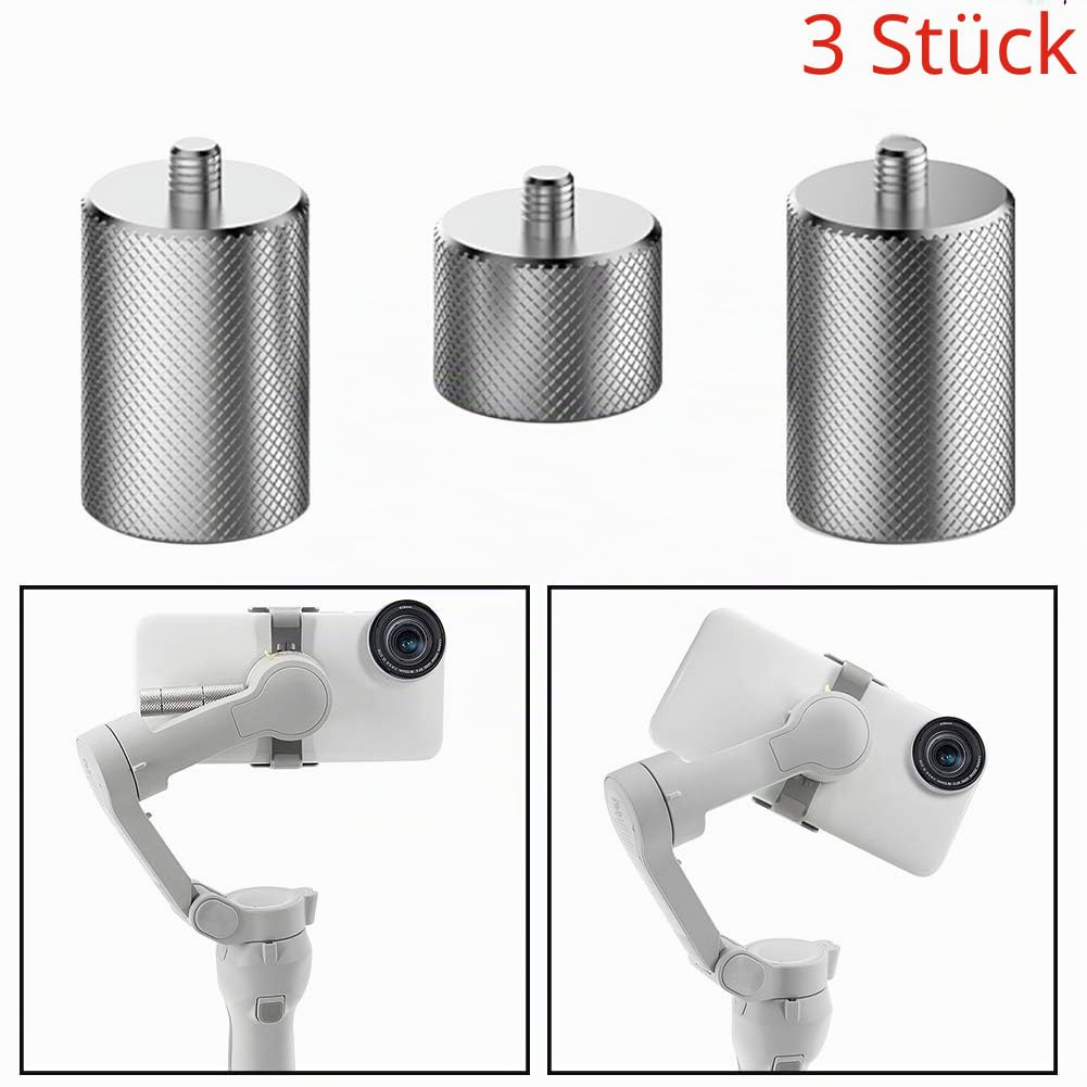 Yius Gegengewicht Gimbal Stabilisator, 3 Stück OM 4/OS MO Mobile 3 Gegengewicht Balance Zähler Gewichte Unterstützung 70 g Videoaufnahmen Zubehör für DJI OSMO Mobile 3 4 (Silber)