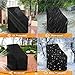 Stacking Outdoor Chair Cover Waterproof, Uranshin Outdoor Patio Furniture Covers Stacked Chairs 210D, Lounge Chair Covers Outdoor Stack Chairs for All Weather Protection, Black, 25