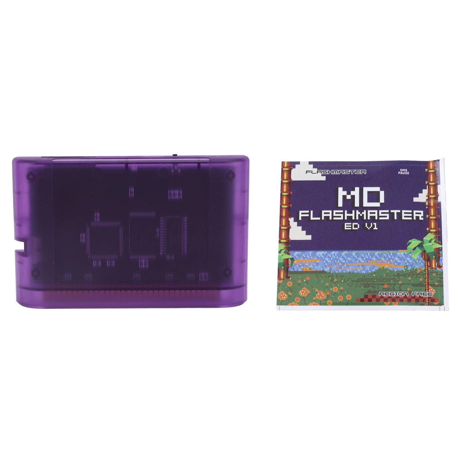 Irfora Cassetta Video per Giochi Scheda di Gioco Versatile 3000 in 1 per Mega Drive Scheda di Memoria da 8 GB Cassetta Gioco Trasparente, Ampia compatibilità Giochi MD1 MD2 MD3 CD X 32X, Regionali
