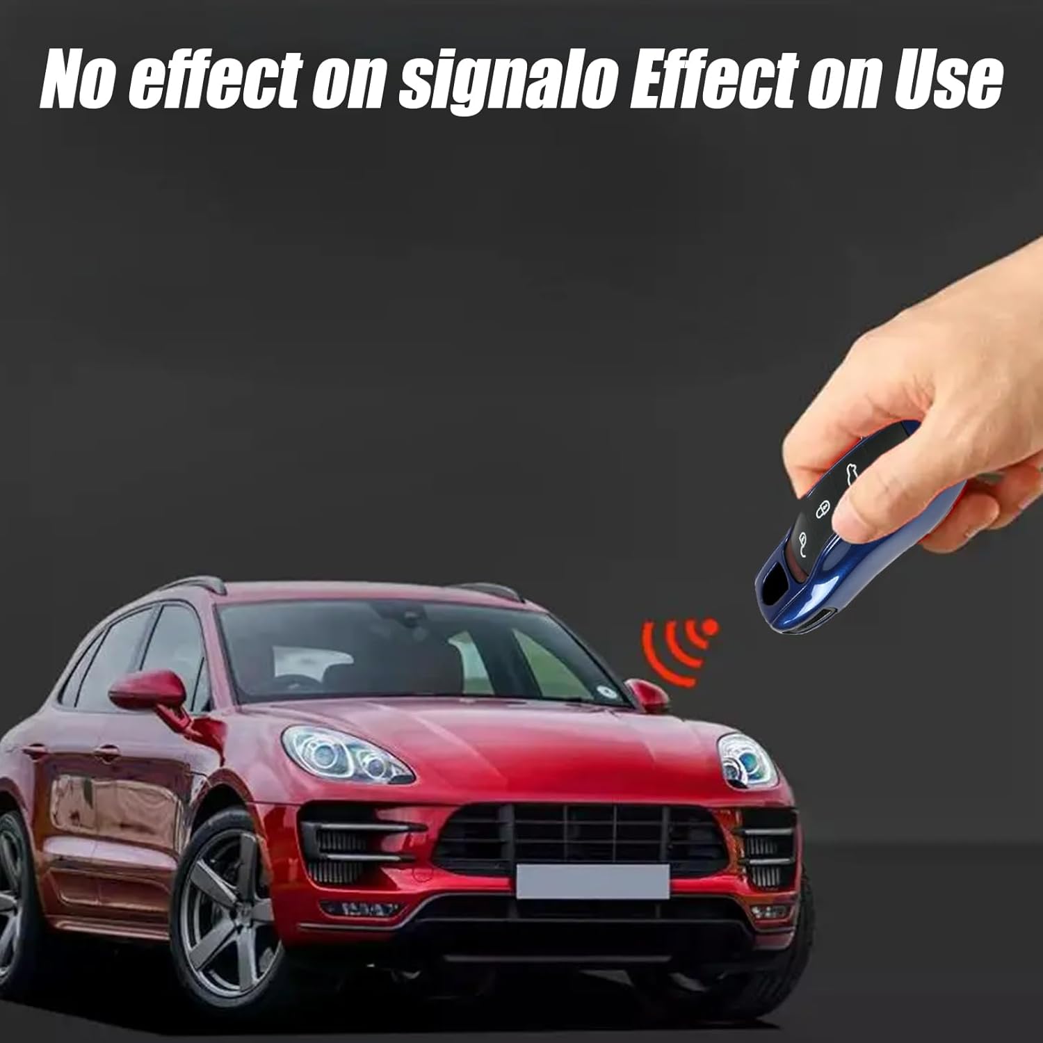 Key Fob Cover Compatible with Porsche Key Shell Key Fob Shell Replacement for Porsche Cayenne Panamera 911 718 Macan Boxster Cayman (Blue)