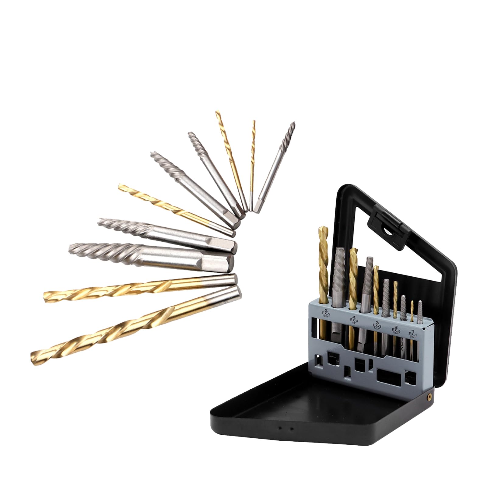 ジムニーブ分取りに Amazon.co.jp: 逆タップ エキストラクター 5Pcsネジ抽出器セットと5Pcs