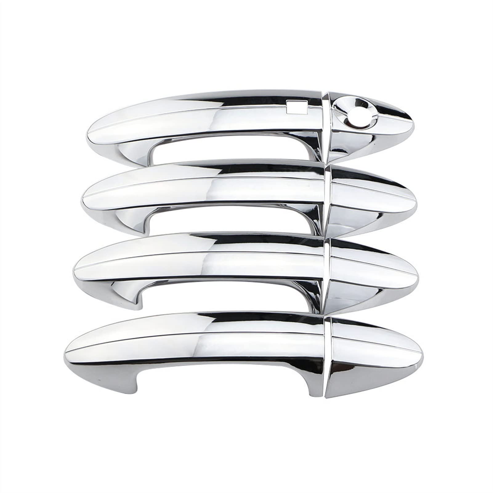 Rinkteea 1 Exterior Car Door Handle For New Fiesta Mk7 2009-2014 Carmilla Abs Chrome Car Styling Door Handle Protection Cover Bowl Trim Stickers(1)