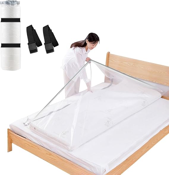 Large Vacuum Storage Bags - Mattress Vacuum Bag for Compression of Mattresses, Duvets & Clothes, Waterproof with Zipper, Reusable - Vacuum Seal Bags for Moving (240x120cm)