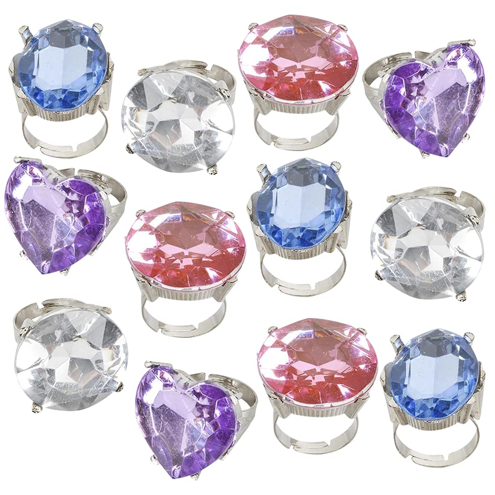 Giant Faux Diamond Rings, Set of 12